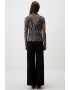 JIMMY KEY Bluza de plasa cu model animal print - Pled.ro