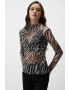 JIMMY KEY Bluza de plasa cu model animal print - Pled.ro