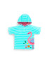 JoJo Maman Bebe Poncho de plaja din material terry cu aplicatie flamingo - Pled.ro