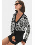 June Cardigan crop cu animal print - Pled.ro