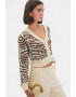 June Cardigan crop cu animal print - Pled.ro