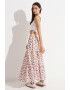 June Fusta maxi striatificata cu model floral - Pled.ro