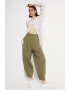 June Pantaloni crop conici din amestec de in - Pled.ro