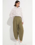 June Pantaloni crop conici din amestec de in - Pled.ro