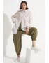 June Pantaloni crop conici din amestec de in - Pled.ro