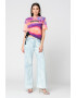 JUST CAVALLI Tricou cu model tie-dye si pliuri laterale - Pled.ro