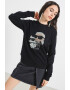 Karl Lagerfeld Bluza de trening de bumbac organic cu logo din strasuri - Pled.ro