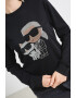 Karl Lagerfeld Bluza de trening de bumbac organic cu logo din strasuri - Pled.ro