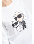 Karl Lagerfeld Bluza de trening din amestec de bumbac organic Ikonik - Pled.ro