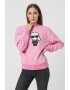 Karl Lagerfeld Bluza sport cu imprimeu logo si maneci cazute - Pled.ro