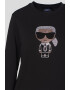 Karl Lagerfeld Bluza sport din bumbac organic cu model grafic Ikonic - Pled.ro