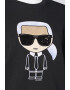 Karl Lagerfeld Bluza sport din bumbac organic cu model grafic Ikonik Karl - Pled.ro