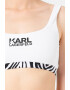 Karl Lagerfeld Bustiera de baie cu detalii cu model zebra - Pled.ro