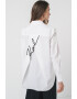 Karl Lagerfeld Camasa din bumbac organic cu logo pe partea din spate Signature - Pled.ro