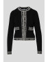 Karl Lagerfeld Cardigan cu benzi contrastante cu logo - Pled.ro