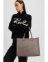 Karl Lagerfeld Geanta shopper de piele ecologica cu logo in relief - Pled.ro