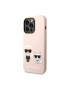 Karl Lagerfeld Husa de protectie Case Liquid Silicone Karl and Choupette MagSafe Compatible pentru iPhone 14 Pro Roz - Pled.ro