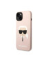 Karl Lagerfeld Husa de protectie Liquid Silicone Karl Head MagSafe Compatible pentru iPhone 14 Plus Roz - Pled.ro