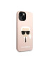 Karl Lagerfeld Husa de protectie Liquid Silicone Karl Head MagSafe Compatible pentru iPhone 14 Plus Roz - Pled.ro