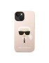 Karl Lagerfeld Husa de protectie Liquid Silicone Karl Head MagSafe Compatible pentru iPhone 14 Roz - Pled.ro