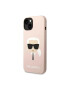 Karl Lagerfeld Husa de protectie Liquid Silicone Karl Head MagSafe Compatible pentru iPhone 14 Roz - Pled.ro