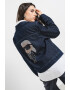 Karl Lagerfeld Jacheta de denim cu logo din strasuri - Pled.ro