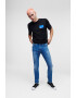 KARL LAGERFELD JEANS Blugi skinny din amestec de bumbac organic cu aspect deteriorat - Pled.ro