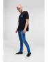 KARL LAGERFELD JEANS Blugi skinny din amestec de bumbac organic cu aspect deteriorat - Pled.ro