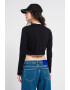 KARL LAGERFELD JEANS Bluza crop de bumbac organic cu logo - Pled.ro