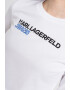 KARL LAGERFELD JEANS Bluza crop de bumbac organic cu logo - Pled.ro