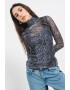 KARL LAGERFELD JEANS Bluza cu guler inalt si animal print - Pled.ro