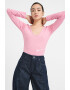 KARL LAGERFELD JEANS Body din amestec de bumbac organic cu logo - Pled.ro