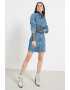 KARL LAGERFELD JEANS Rochie de denim cu buzunare pe piept - Pled.ro