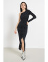 KARL LAGERFELD JEANS Rochie cu decolteu pe umeri si slit lateral - Pled.ro