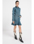 KARL LAGERFELD JEANS Rochie de denim cu terminatie cu volane - Pled.ro