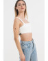 KARL LAGERFELD JEANS Top crop cu bretele late - Pled.ro