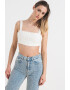 KARL LAGERFELD JEANS Top crop cu bretele late - Pled.ro