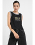 KARL LAGERFELD JEANS Top crop cu imprimeu logo - Pled.ro