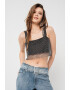 KARL LAGERFELD JEANS Top crop cu strasuri - Pled.ro