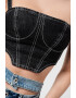 KARL LAGERFELD JEANS Top crop din denim cu model corset - Pled.ro