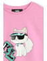 KARL LAGERFELD KIDS Bluza de trening cu aplicatii de paiete - Pled.ro