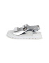 KARL LAGERFELD KIDS Sandale din piele ecologica cu aspect metalizat - Pled.ro