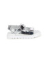 KARL LAGERFELD KIDS Sandale din piele ecologica cu aspect metalizat - Pled.ro