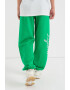 Karl Lagerfeld Pantaloni sport din amestec de bumbac organic cu imprimeu logo - Pled.ro