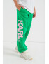 Karl Lagerfeld Pantaloni sport din amestec de bumbac organic cu imprimeu logo - Pled.ro