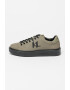 Karl Lagerfeld Pantofi sport de piele nabuc cu aplicatie logo - Pled.ro