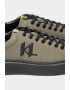 Karl Lagerfeld Pantofi sport de piele nabuc cu aplicatie logo - Pled.ro