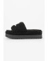 Karl Lagerfeld Papuci flatform din material teddy - Pled.ro