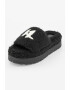 Karl Lagerfeld Papuci flatform din material teddy - Pled.ro