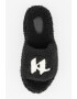 Karl Lagerfeld Papuci flatform din material teddy - Pled.ro